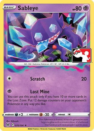 Sableye (70) [Prize Pack Series Cards]