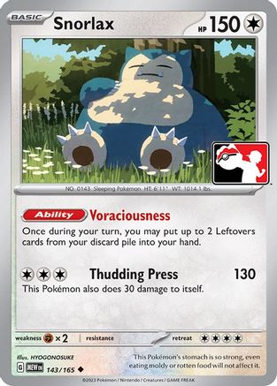 Snorlax - 143/165 (143) [Prize Pack Series Cards]
