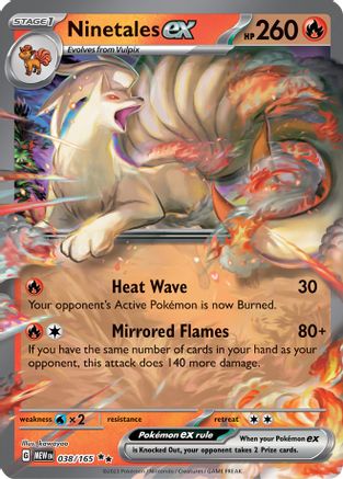 Ninetales ex - 038/165 (38) [SV: Scarlet & Violet 151] Holofoil