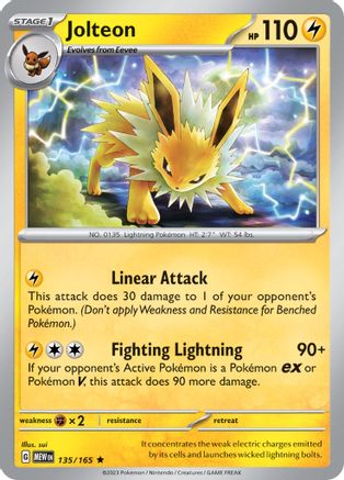 Jolteon (135) [SV: Scarlet & Violet 151] Reverse Holofoil