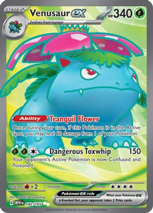 Venusaur ex - 182/165 (182) [SV: Scarlet & Violet 151] Holofoil