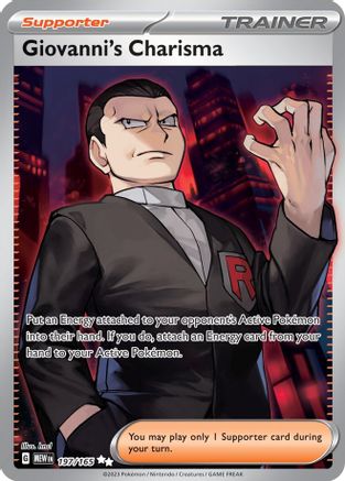 Giovanni's Charisma - 197/165 (197) [SV: Scarlet & Violet 151] Holofoil