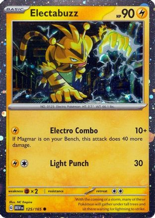 Electabuzz - 125/165 (Cosmos Holo) (125) [Miscellaneous Cards & Products] Holofoil