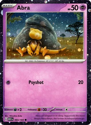 Abra - 063/165 (Cosmos Holo) (63) [Miscellaneous Cards & Products] Holofoil