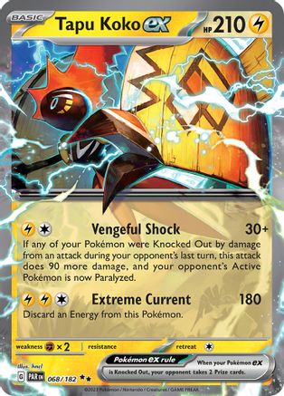Tapu Koko ex - 068/182 (68) [SV04: Paradox Rift] Holofoil