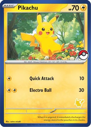 Pikachu (Blue Border) () [My First Battle]