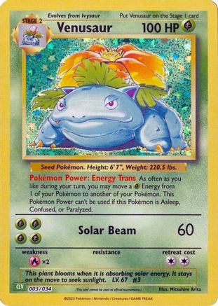 Venusaur (3) [Trading Card Game Classic] Holofoil