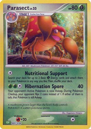 Parasect (5) [Trading Card Game Classic] Holofoil