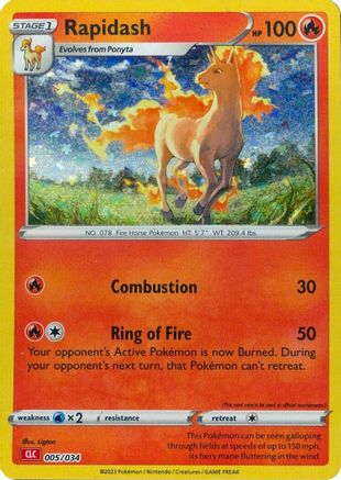 Rapidash (5) [Trading Card Game Classic] Holofoil