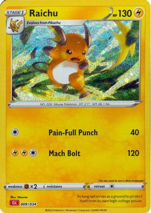 Raichu (9) [Trading Card Game Classic] Holofoil