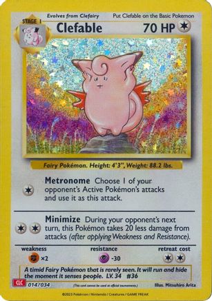 Clefable (14) [Trading Card Game Classic] Holofoil