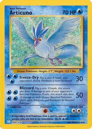 Articuno (9) [Trading Card Game Classic] Holofoil