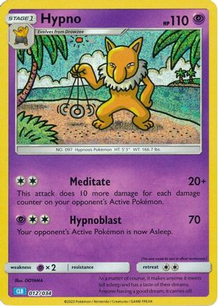 Hypno (12) [Trading Card Game Classic] Holofoil