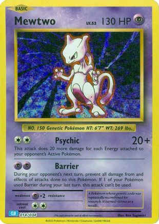 Mewtwo (14) [Trading Card Game Classic] Holofoil