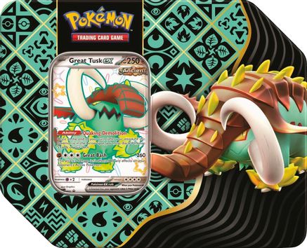 Pokemon Paldean Fates Tin [Great Tusk ex]