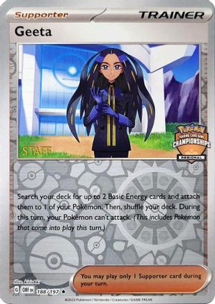 Geeta - 188/197 (Regional Championships) [Staff] (188) [League & Championship Cards] Reverse Holofoil