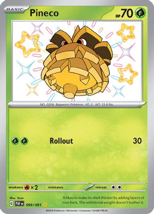 Pineco - 099/091 (99) [SV: Paldean Fates] Holofoil
