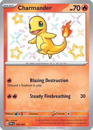 Charmander - 109/091 (109) [SV: Paldean Fates] Holofoil