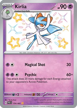 Kirlia - 154/091 (154) [SV: Paldean Fates] Holofoil