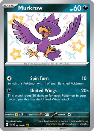 Murkrow (181) [SV: Paldean Fates] Holofoil