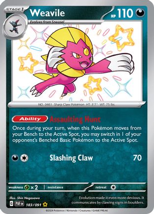 Weavile (183) [SV: Paldean Fates] Holofoil