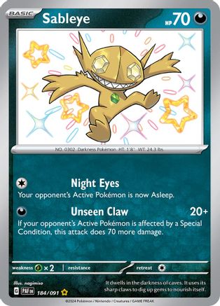 Sableye (184) [SV: Paldean Fates] Holofoil