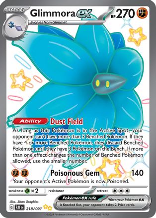 Glimmora ex (218) [SV: Paldean Fates] Holofoil