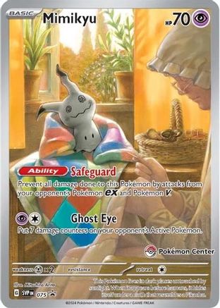 Mimikyu - 075 (Pokemon Center Exclusive) (75) [SV: Scarlet & Violet Promo Cards] Holofoil