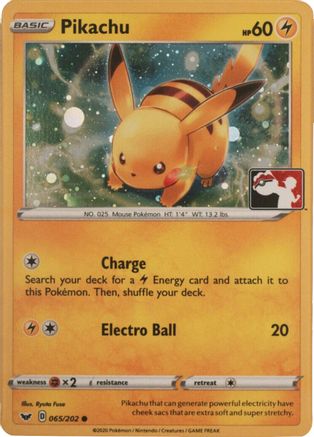 Pikachu - 065/202 (Cosmos Holo) (65) [League & Championship Cards] Holofoil