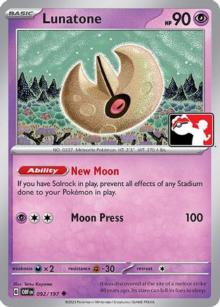 Lunatone - 092/197 (92) [Prize Pack Series Cards]