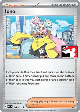 Iono (185) [Prize Pack Series Cards] Holofoil