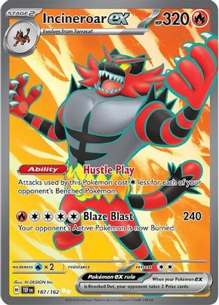Incineroar ex - 187/162 (187) [SV05: Temporal Forces] Holofoil