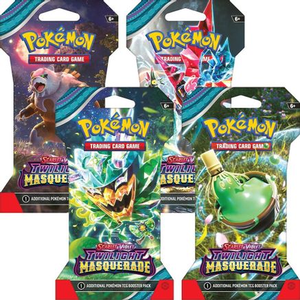 Pokemon Twilight Masquerade Sleeved Booster Pack Art Bundle [Set of 4]