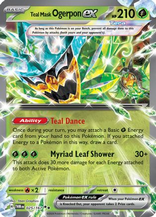 Teal Mask Ogerpon ex - 025/167 (25) [SV06: Twilight Masquerade] Holofoil