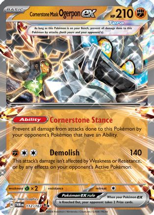Cornerstone Mask Ogerpon ex - 112/167 (112) [SV06: Twilight Masquerade] Holofoil