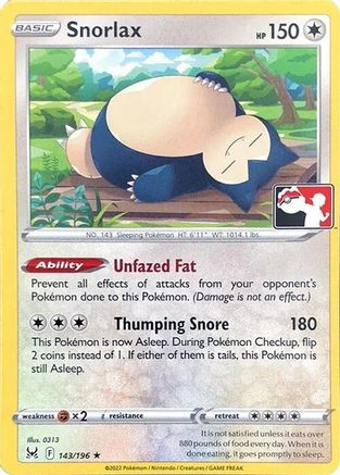 Snorlax - 143/196 (143) [Prize Pack Series Cards]
