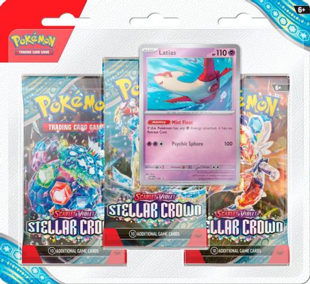Pokemon Stellar Crown 3 Pack Blisters [Latias]