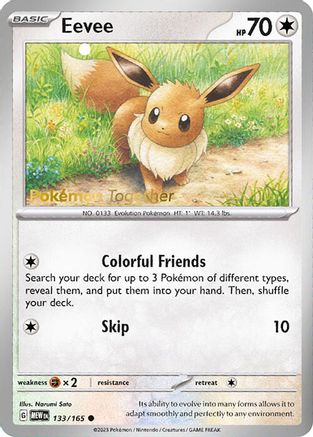 Eevee - 133/165 (Pokemon Together) (133) [Miscellaneous Cards & Products]