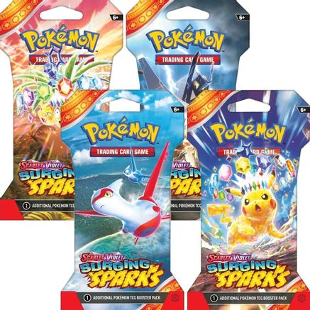 Pokemon Surging Sparks Sleeved Booster Pack Bundle [Set of 4]
