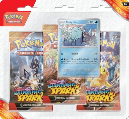 Pokemon Surging Sparks 3 Pack Blisters [Quagsire]