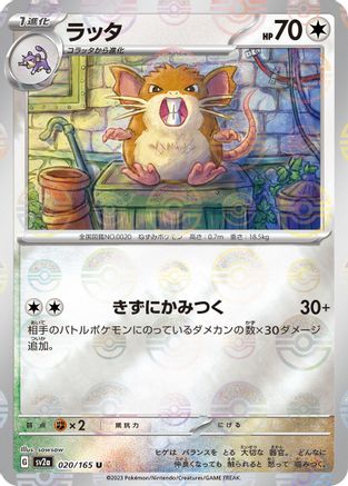 Raticate (Poke Ball Pattern) (020/165) [SV2a: Pokemon Card 151] Holofoil