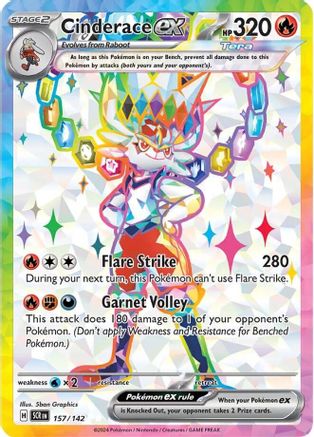 Cinderace ex - 157/142 (157) [SV07: Stellar Crown] Holofoil