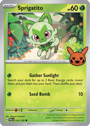 Sprigatito - 012/193 (12) [Trick or Trade BOOster Bundle 2024]