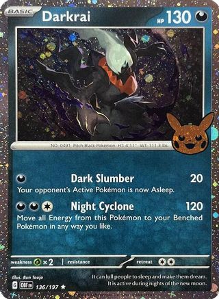 Darkrai (Cosmos Holo) (136) [Trick or Trade BOOster Bundle 2024] Holofoil