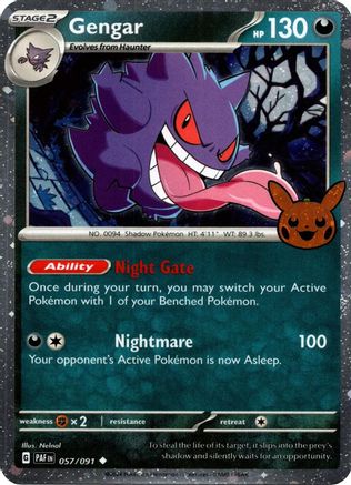 Gengar (Cosmos Holo) (57) [Trick or Trade BOOster Bundle 2024] Holofoil