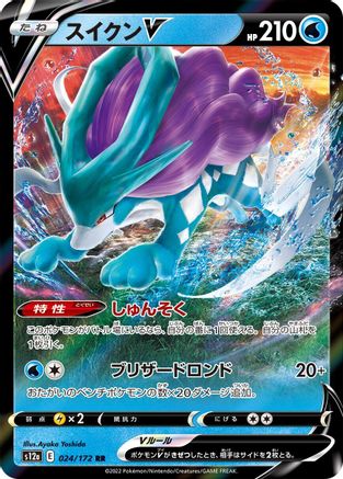 Suicune V - 024/172 (024/172) [S12a: VSTAR Universe] Holofoil