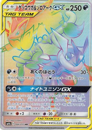 Greninja & Zoroark GX - 066/055 (066/055) [SM9a: Night Unison] Holofoil