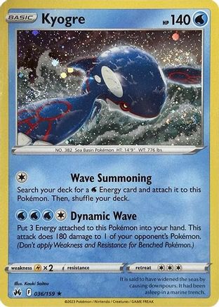 Kyogre - 036/159 (Pixel Holo) (36) [Miscellaneous Cards & Products] Holofoil