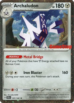Archaludon (Cosmos Holo) (Gamestop Exclusive) (107) [Miscellaneous Cards & Products] Holofoil