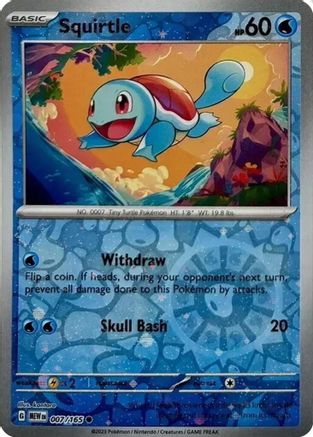 Squirtle - 007/165 (Reverse Cosmos Holo) (Costco Exclusive) (7) [Miscellaneous Cards & Products] Holofoil